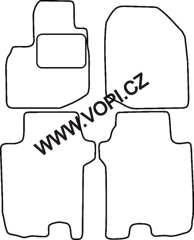 Textil-Autoteppiche Honda Jazz 11/2008 - 09/2015 Carfit (1746)